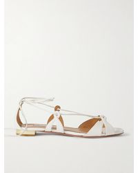 Aquazzura - Cala Di Volpe Leather Sandals - Lyst