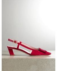Roger Vivier - Escarpins À Brides Arrière En Cuir Verni Belle Vivier 45 - Lyst
