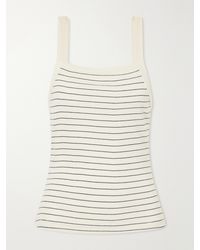 Leset - Nando Striped Ribbed Cotton Tank - Lyst