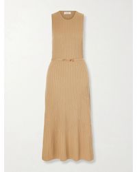 Gabriela Hearst - Meier Belted Ribbed Wool And Cashmere Midi Dress - Lyst
