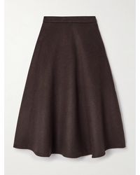 Rohe - Jupe Midi En Feutre De Laine Recyclée Mélangée - Lyst