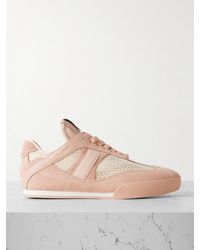 Chloé - Kick Sneakers Aus Mesh Mit Besätzen Aus Leder Und Veloursleder - Lyst