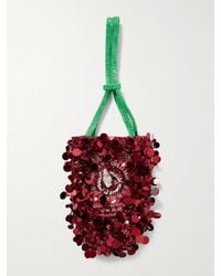 Anya Hindmarch - Sriracha Mini Embellished Satin Bucket Bag - Lyst