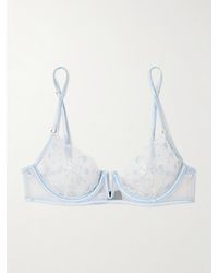 Kiki de Montparnasse - Mathilde Bügel-Bh Aus Tüll Mit Stickereien Und Satinbesätzen Aus Einer Seidenmischung - Lyst