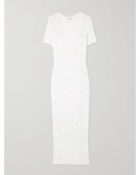 Alaïa - Open-Knit Midi Dress - Lyst