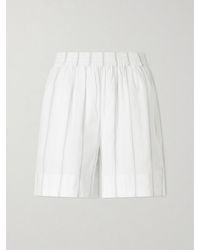 SKALL - Vetiver Striped Organic Cotton Shorts - Lyst