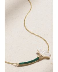 L'Atelier Nawbar - 18-Karat Malachite, Mother-Of-Pearl And Diamond Necklace - Lyst