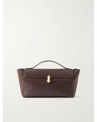 SAVETTE - Symmetry Trapeze Leather-Trimmed Suede Top-Handle Bag - Lyst