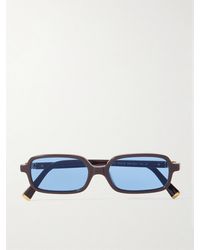 Miu Miu - Sonnenbrille Mit Eckigem Rahmen Aus Azetat - Lyst