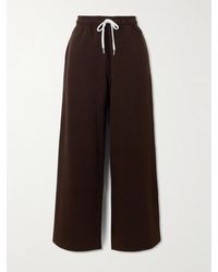 Polo Ralph Lauren - Cotton-Blend Jersey Wide-Leg Track Pants - Lyst
