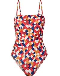 Eres Mosaic Actrice Printed Swimsuit - Red