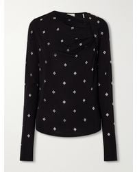 Isabel Marant - Embellished Gathered Mesh Top - Lyst