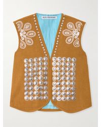 Alix Of Bohemia - Veste Sans Manches En Soie À Broderies Et À Clous Arizona - Lyst