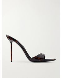 Paris Texas - Lidia 105 Animal-Print Patent-Leather Mules - Lyst