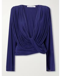 Christopher Esber - Ripple Draped Jersey Blouse - Lyst