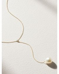 Mizuki - 14-Karat, Pearl And Diamond Necklace - Lyst