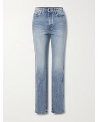 KHAITE - Danielle Stretch High-Rise Straight-Leg Jeans - Lyst