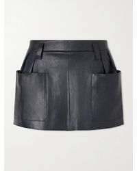 Stouls - Anastasia Pleated Leather Mini Skirt - Lyst
