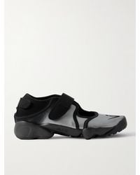 Nike - Air Rift Split-Toe Metallic Leather Sneakers - Lyst
