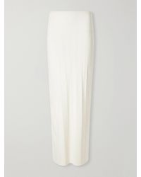Colleen Allen - Ribbed-Knit Merino Wool Maxi Skirt - Lyst