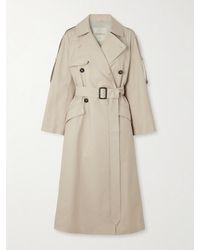 Max Mara - Delfino Double-Breasted Belted Cotton-Blend Twill Trench Coat - Lyst