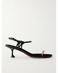 Proenza Schouler - Twisted Glossed-Leather Sandals - Lyst