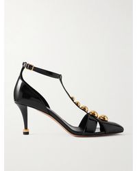 Chloé - Cleiat Embellished Patent-Leather Pumps - Lyst
