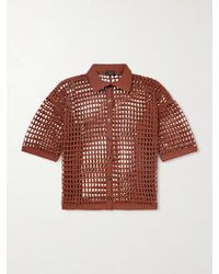 Haight - Sheila Open-Knit Cotton-Blend Shirt - Lyst