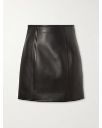 Balmain - Paneled Leather Mini Skirt - Lyst