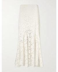 RIXO London - Jade Pleated Lace Midi Skirt - Lyst