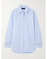 Proenza Schouler - Hunter Striped Cotton And Silk-Blend Poplin Shirt - Lyst