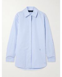 Proenza Schouler - Chemise En Popeline De Coton Et De Soie Mélangés À Rayures Hunter - Lyst