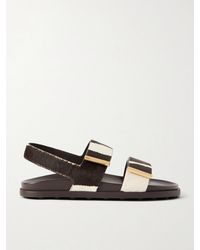 Tod's - Zebra-Print Pony Hair Slingback Sandals - Lyst