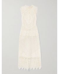 Ulla Johnson - Flora Guipure Lace-Trimmed Linen Maxi Dress - Lyst