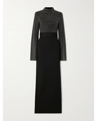 Solace London - The Lolo Crystal-Embellished Crepe Gown - Lyst