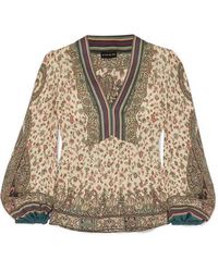 Etro Printed Crepe De Chine Blouse - Natural