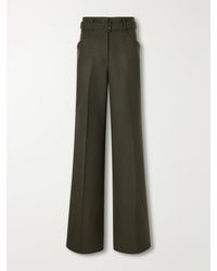 Gabriela Hearst - Norman Belted Wool Straight-Leg Pants - Lyst