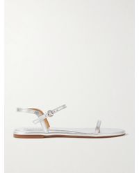 Aeyde - Nettie Sandalen Aus Metallic-Leder - Lyst