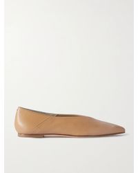 Aeyde - Moa Leather Point-Toe Flats - Lyst