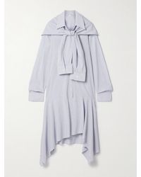 Acne Studios - Asymmetrisches Hemdblusenkleid Aus Gestreiftem Voile - Lyst