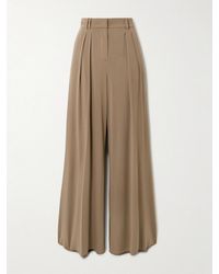 Max Mara - Palanca Pleated Jersey Wide-Leg Pants - Lyst