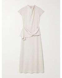 TOVE - Clem Draped Crepe Maxi Dress - Lyst