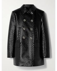 Gucci - Double-Breasted Quilted Coated Wool-Blend Jacket - Lyst