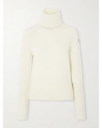 Moncler - Ribbed Wool-Blend Turtleneck Sweater - Lyst
