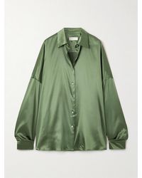 Dries Van Noten - Casia Oversized Silk-Satin Shirt - Lyst