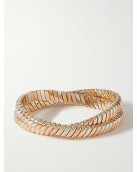 Roxanne Assoulin - The Double Cobra Armband Mit Silber- - Und Roségoldfarbenen Details - Lyst