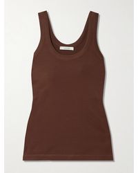 Lemaire - Ribbed Cotton Tank Top - Lyst