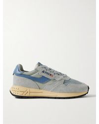 Autry - Reelwind Low Sneakers Aus Veloursleder Und Shell Mit Besätzen Aus Strukturiertem Leder - Lyst