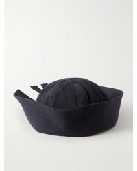 Les Vacances d'Irina - Sailor Grosgrain-Trimmed Cotton Sailor Hat - Lyst
