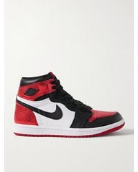Nike - Air Jordan 1 Retro Metallic Leather High-Top Sneakers - Lyst